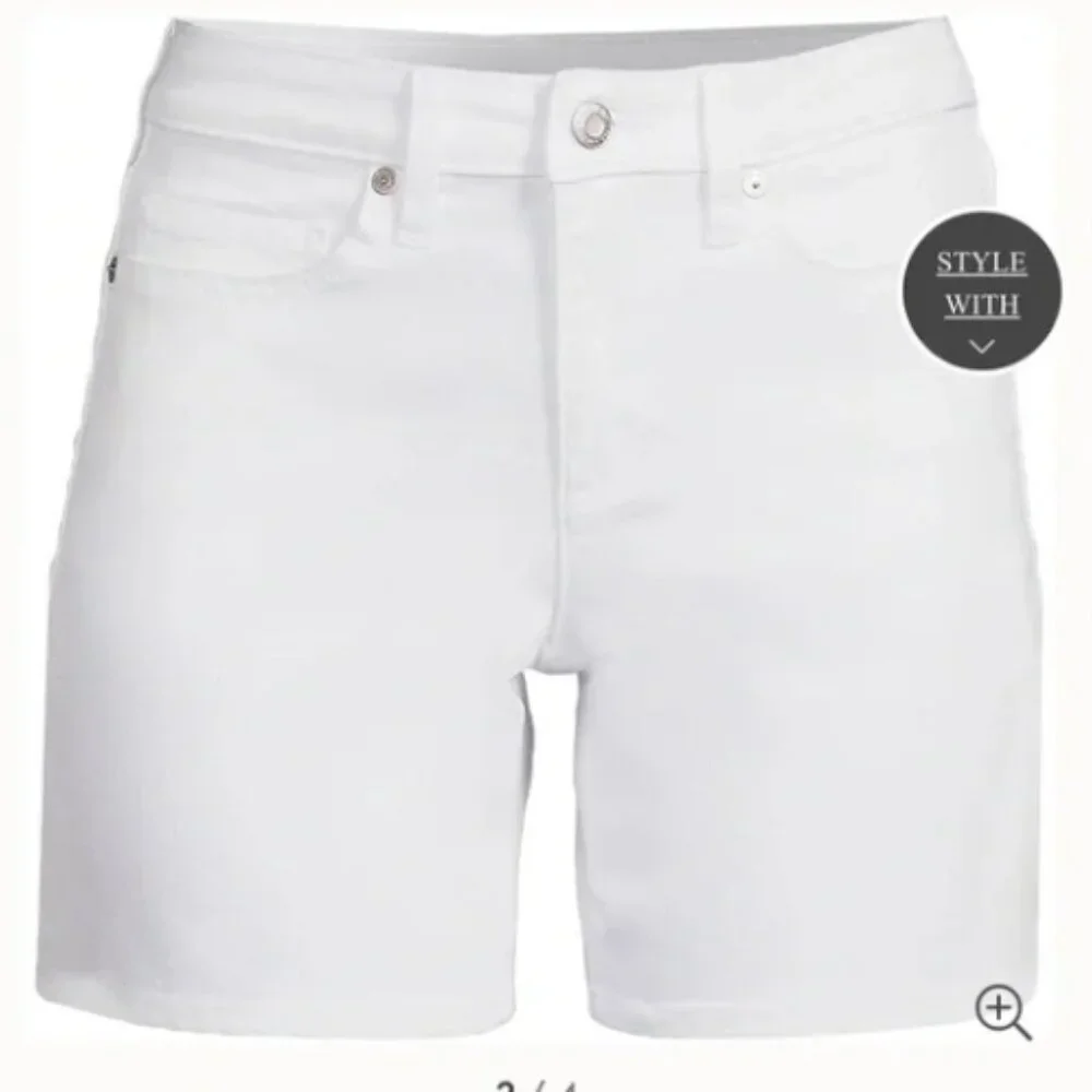 Lands' End Classic White Shorts